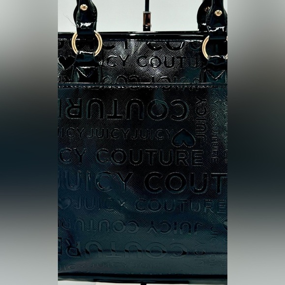 Juicy Couture Black Embossed Logo Tote Bag with Gold Hardware - Picture 11 of 11